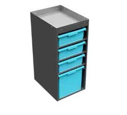 4-Bin Cabinet w/ Bins