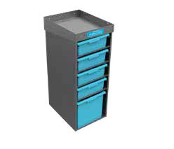 5-Bin Cabinet w/ Bins