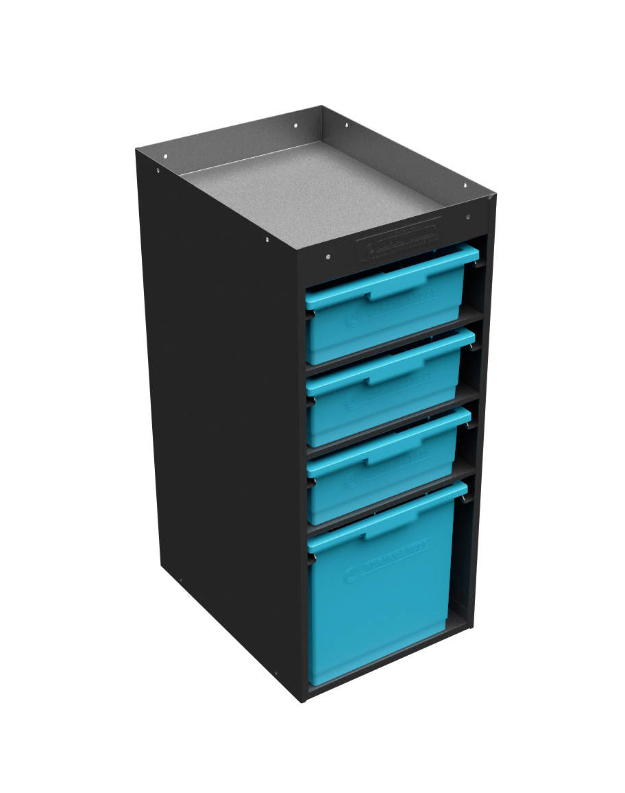 4-Bin Cabinet w/ Bins No Back